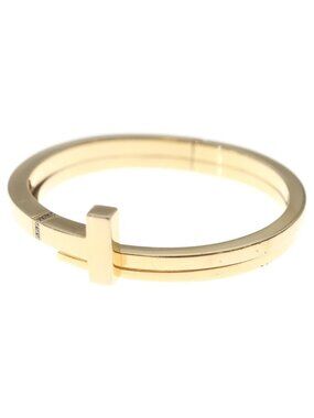 Tiffany & Co T Square Wrap Pave Diamond 18k Pink Gold Bracelet Bangle